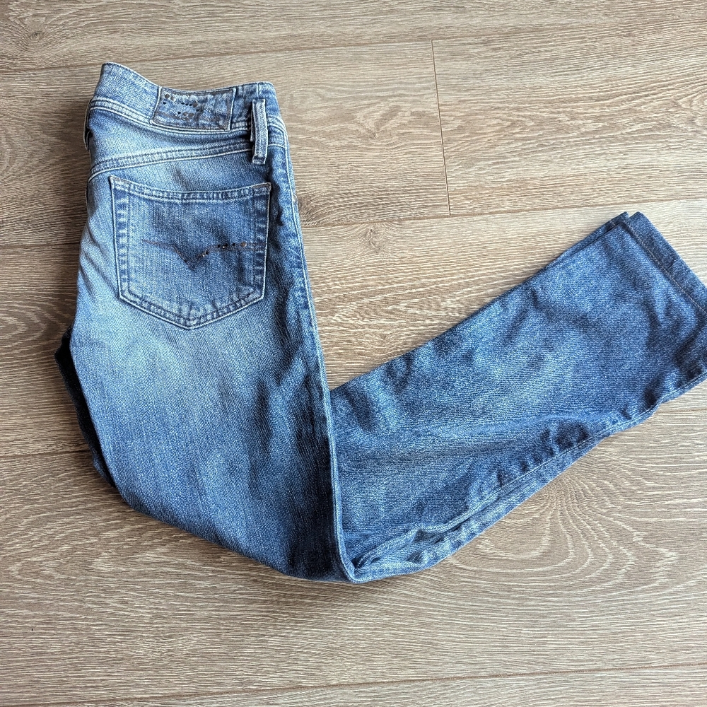 Diesel Embellished Women's Jeans Size 25 Grommets on Pockets L 34
